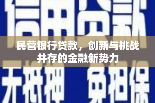 商都民营银行贷款，创新与挑战并存的金融新势力