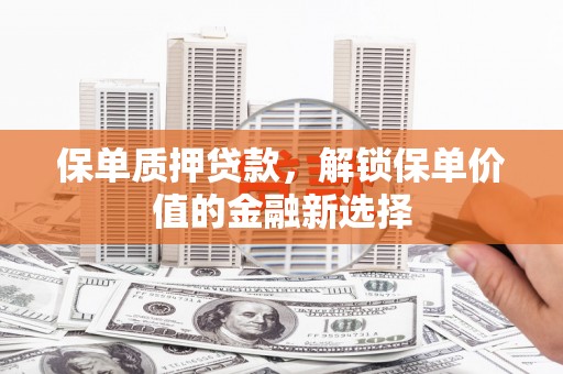 白山保单质押贷款，解锁保单价值的金融新选择