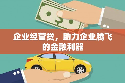修文企业经营贷，助力企业腾飞的金融利器