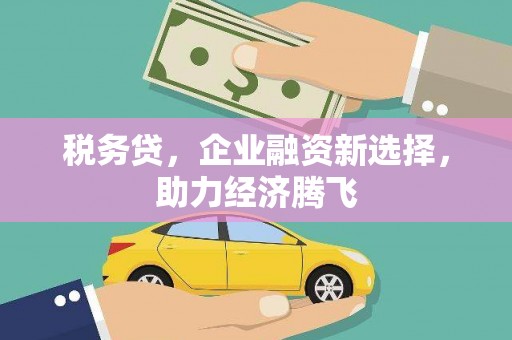 树林税务贷，企业融资新选择，助力经济腾飞