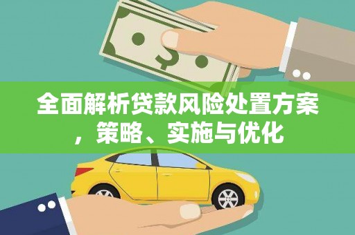 金山全面解析贷款风险处置方案，策略、实施与优化