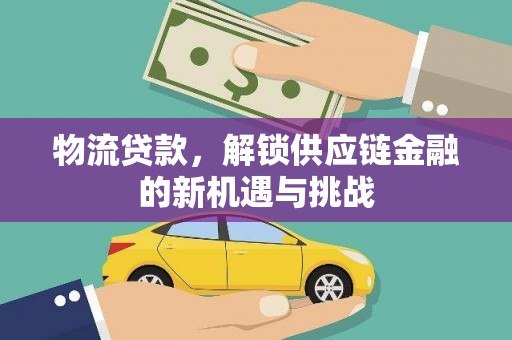 普兰物流贷款，解锁供应链金融的新机遇与挑战